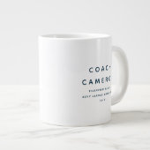 Best coach ever fun personalized gift sports giant coffee mug (Front Right)