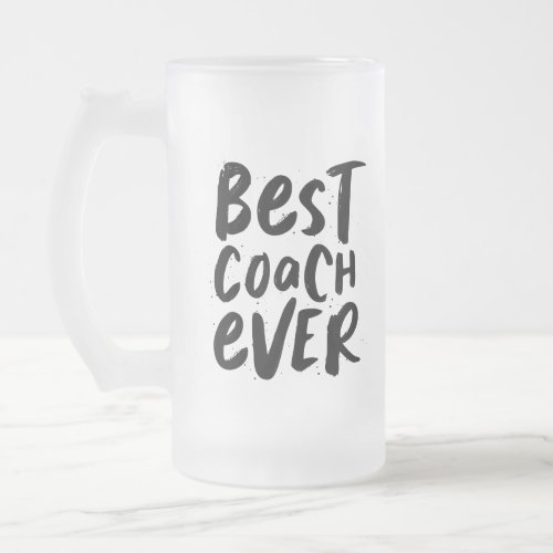 Best coach ever fun personalized gift sports glass frosted glass beer mug