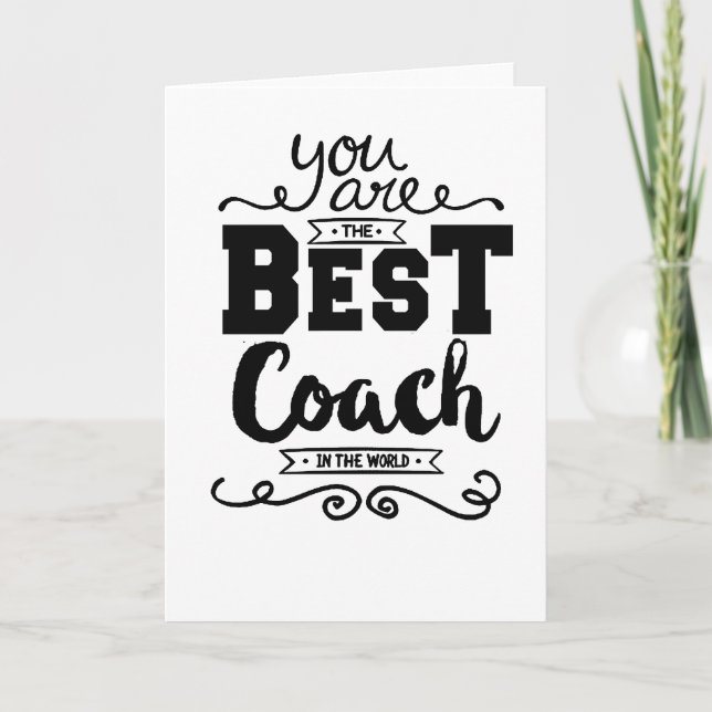 Best Coach Ever Letterpress Thank You Card (Front)