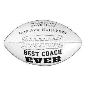 Best Coach Ever Name Team Year Black White Football