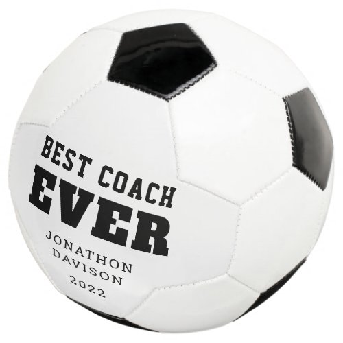 Best Coach Ever Name Year Soccer Ball