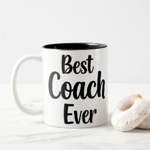 Best Coach Ever Personalized  Appreciation Gift  Two-Tone Coffee Mug