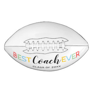 “Best Coach Ever” Personalized Football Team Sign