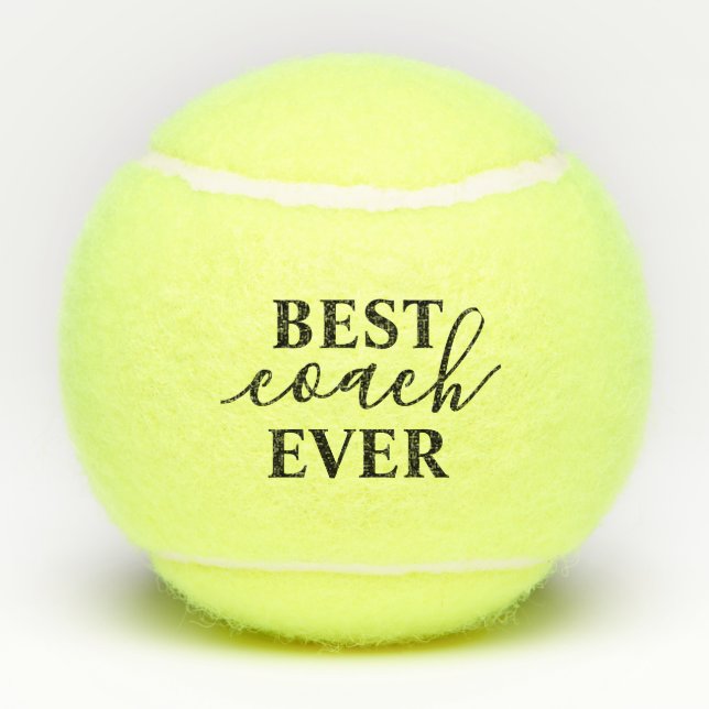 Best Coach Ever Personalized Name Tennis Balls (Back)