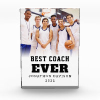Best Coach Ever Photo Overlay Name Year Team  Acry Acrylic Award