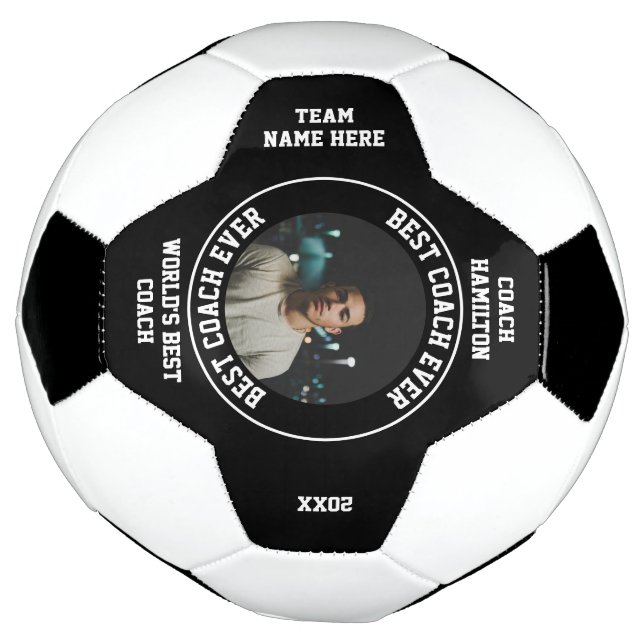 Best Coach Ever Photo Personalized Soccer Ball