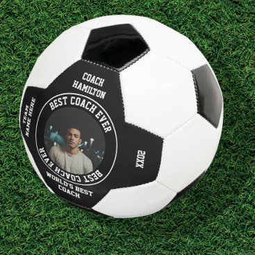 Best Coach Ever Photo Personalized Soccer Ball