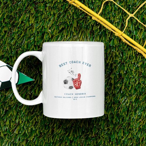 Best Coach Ever  Soccer Coach Photo  Coffee Mug