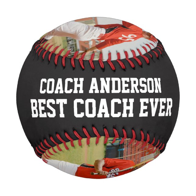 Best Coach Ever Sports Modern Cool Unique Team Baseball (Front)