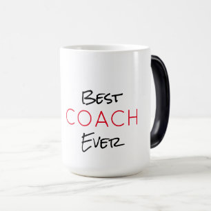 BEST COACH EVER Sports School Team colors Modern Color Morph Mug