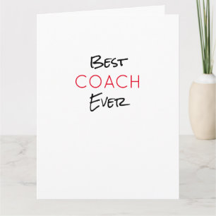 Best Coach Ever Team Colors School Sports Thankyou Card