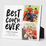 Best Coach Ever Two Photo Team Thank You Plaque at Zazzle
