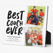 Best coach ever two photo team thank you plaque