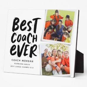 Best coach ever two photo team thank you plaque