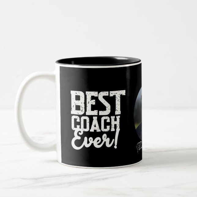 Best coach ever  Two-Tone coffee mug (Left)