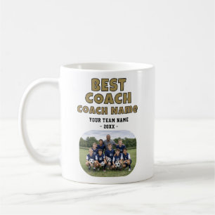 Best Coach Personalized Team Photo Thank You Coffee Mug
