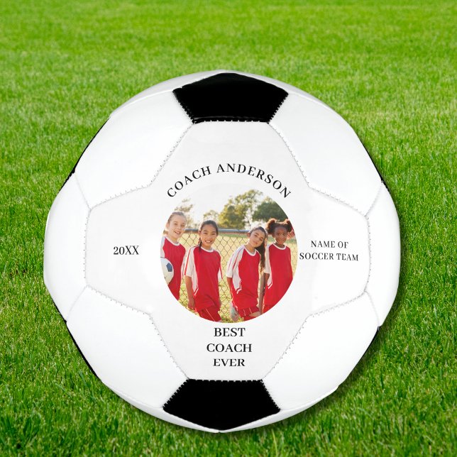 Best Coach Photo Name Soccer Ball (Creator Uploaded)