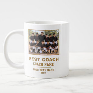 Best Coach Team Name Photo Thank you Giant Coffee Mug