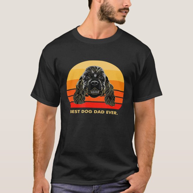 Best Cocker Spaniel Dad For Men Boys T-Shirt (Front)