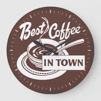 "Best Coffee In Town" Store Wall Clock