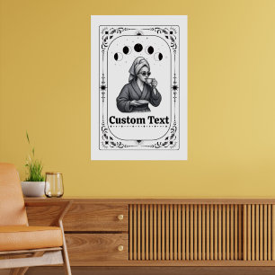 Best Coffee Lover Gift Customizable Tarot Zodiac Poster