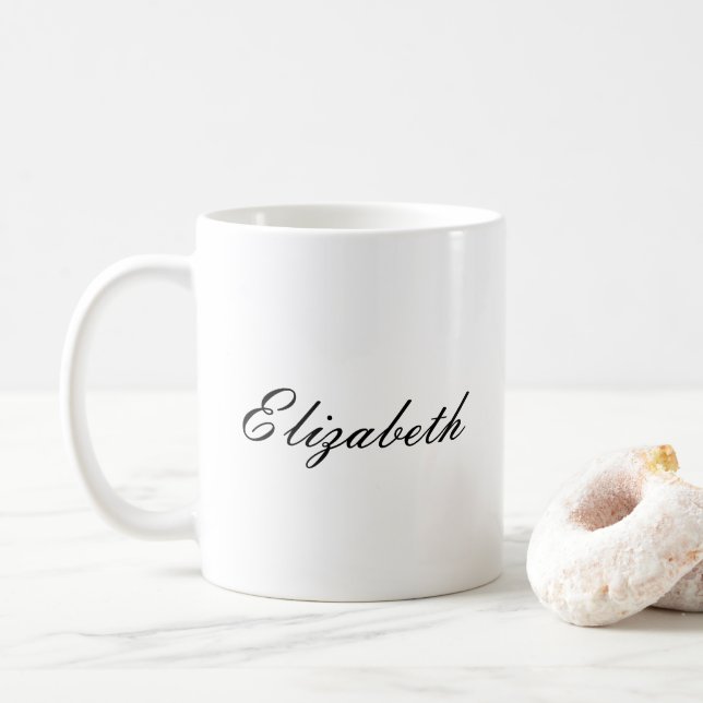 Best Coffee Mugs Handwriting Name Template (With Donut)