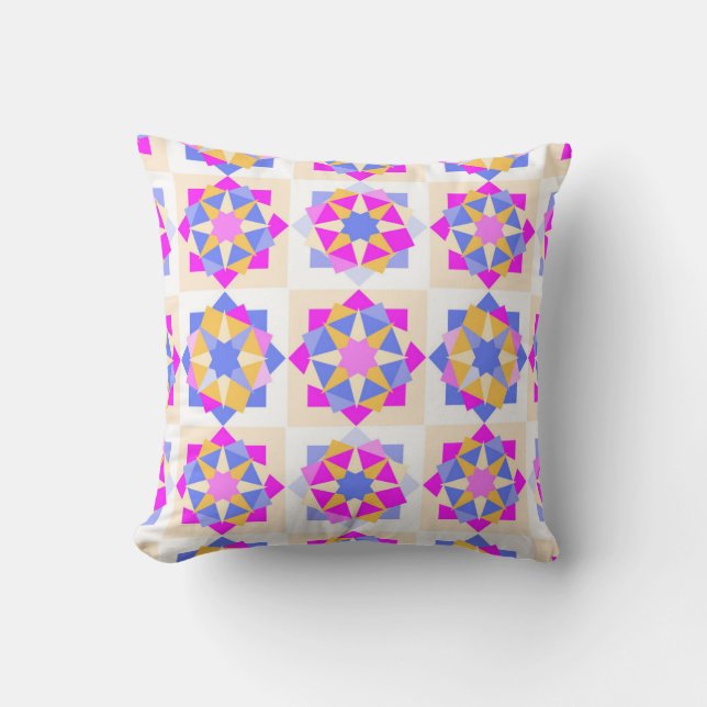 Best colorful pattern throw pillow (Front)