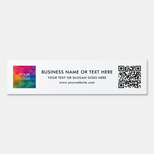 Best Company Logo QR Code Yard Business Outdoor Sign (Front)