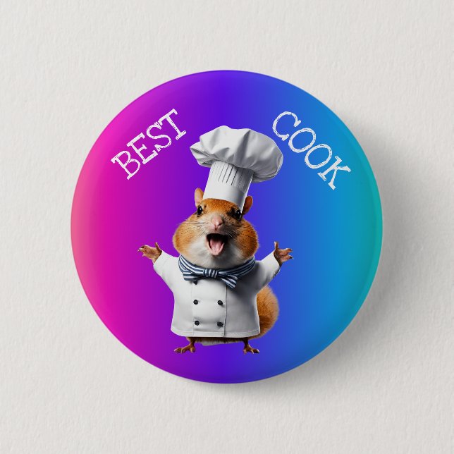 Best Cook chef cooking chief Button (Front)
