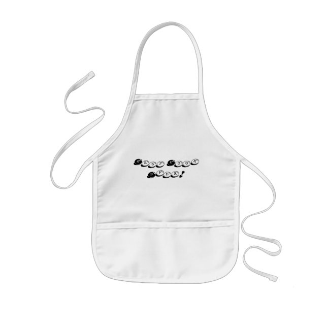 Best Cook Ever Funny Black and White Typography Kids' Apron (Front)