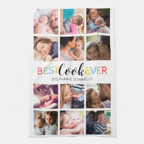Best Cook Ever Photo Collage Kitchen Towels