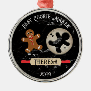 Best Cookie Maker Personalized Gingerbread  Metal  Ornament