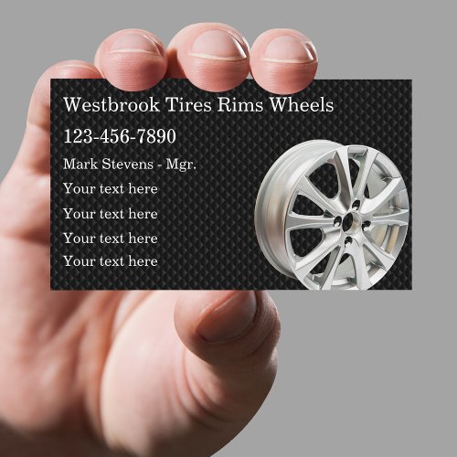 Best Cool Automotive Wheels And Rims Business Card