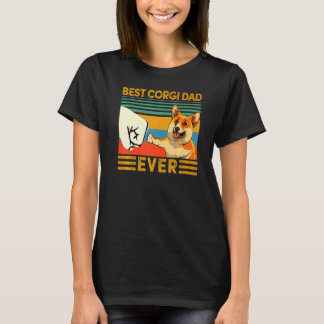 Best Corgi Dad Ever Bump Fist Vintage T-Shirt
