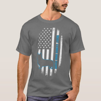 Best Corgi Dad Ever Corgi Dog Father American Flag T-Shirt