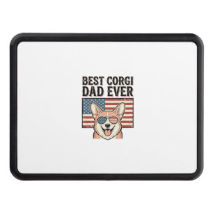 Best Corgi Dad Ever Patriotic Vintage Dog Shirt_1 Hitch Cover