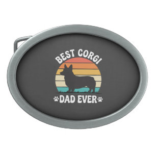 Best Corgi Dad Ever Retro Dog Belt Buckle