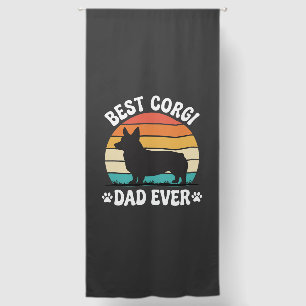 Best Corgi Dad Ever Retro Dog Blackout Curtains