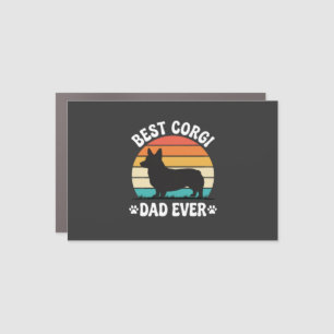 Best Corgi Dad Ever Retro Dog Car Magnet