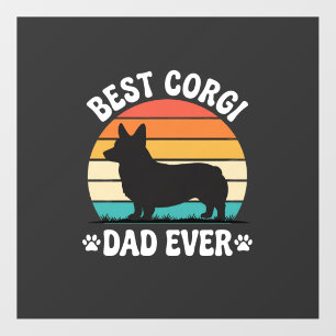 Best Corgi Dad Ever Retro Dog Floor Decals