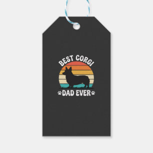 Best Corgi Dad Ever Retro Dog Gift Tags