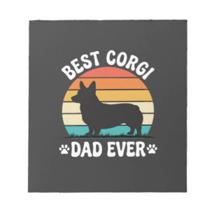 Best Corgi Dad Ever Retro Dog Notepad