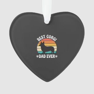 Best Corgi Dad Ever Retro Dog Ornament