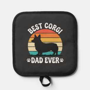Best Corgi Dad Ever Retro Dog Pot Holder