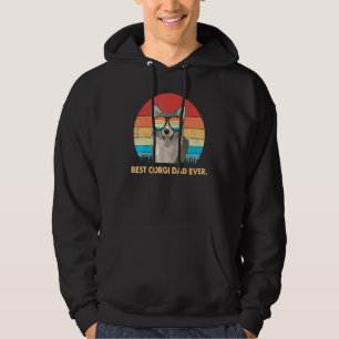 Best Corgi Dad Ever Retro Vintage Corgis Hoodie