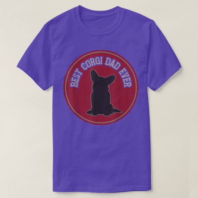 Best Corgi Dog Lover Tee Best Corgi Dad Ever Vinta (Design Front)