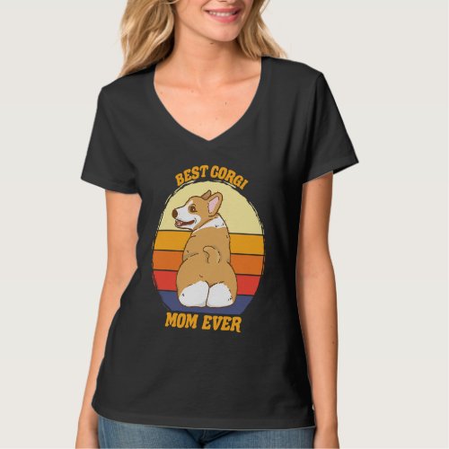 Best Corgi Mom Ever  Corgi Dog T_Shirt