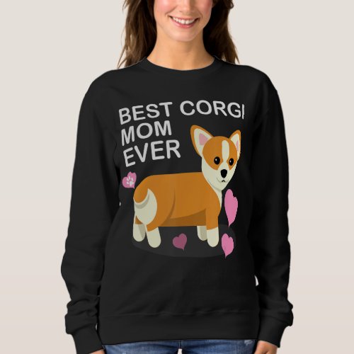 Best Corgi Mom Ever Shirt Dog Mama Corgi Heart Tee