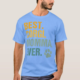 Best Corgi Momma Ever Vintage Dog Paw Puppy Kid Mo T-Shirt