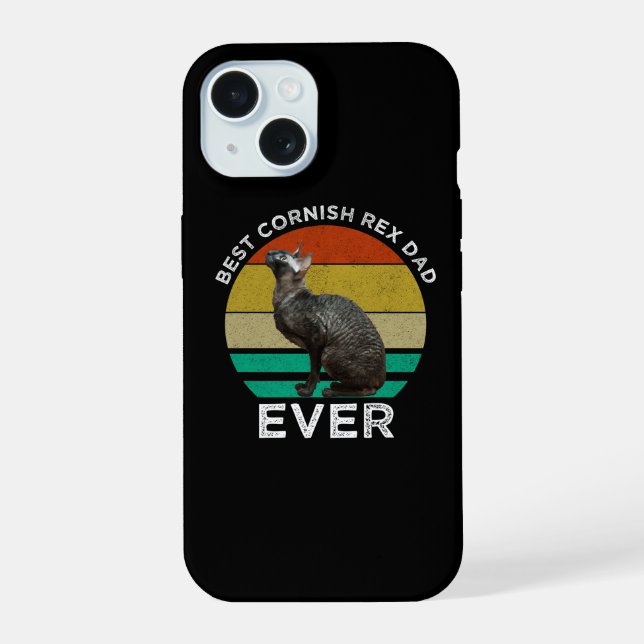 Best Cornish Rex Dad Ever Iphone Case (Back)